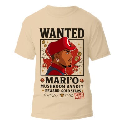 Mari'o Wanted Oversized T-Shirt - F.U.N.K - For Urban Nerd Kulture